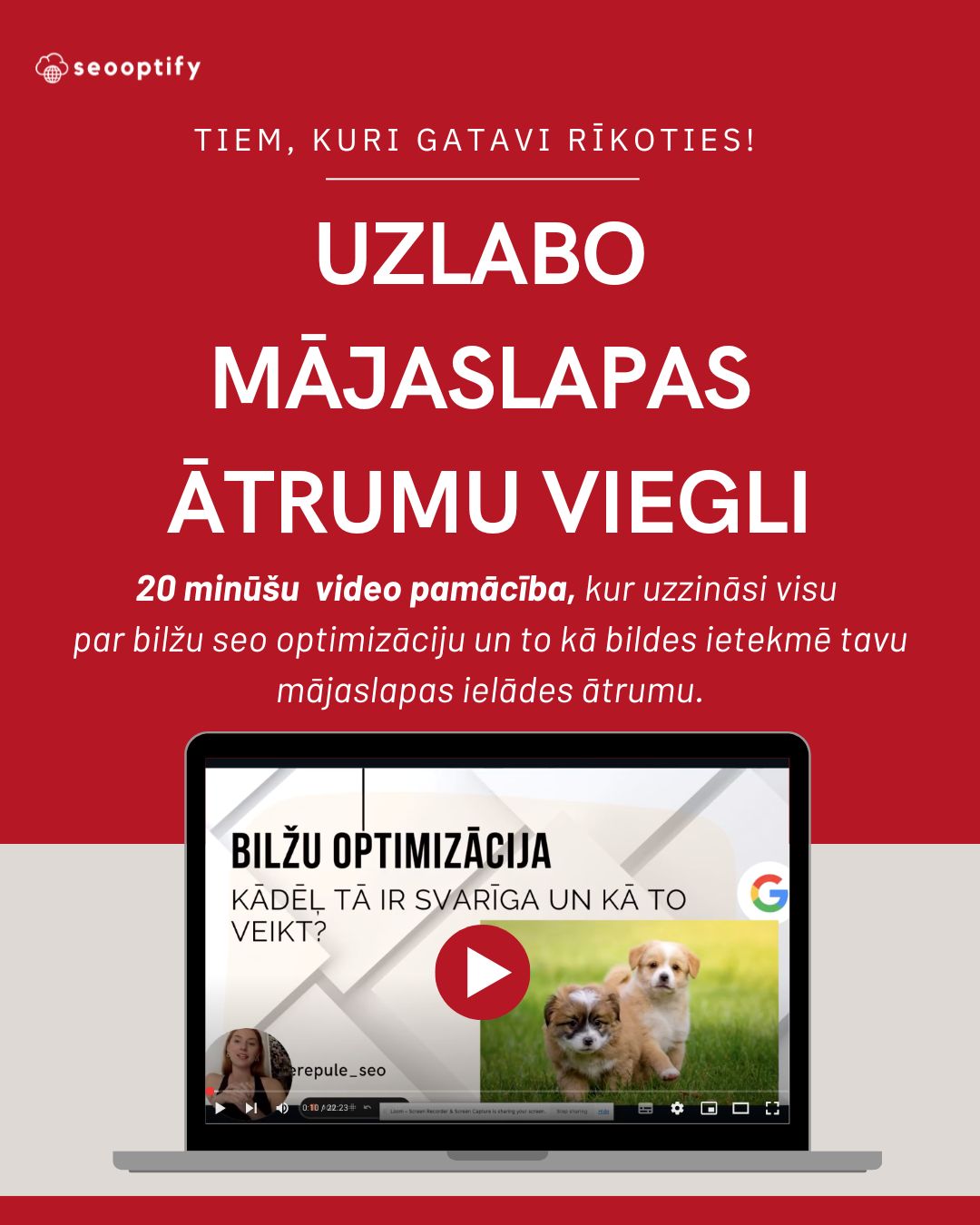 Bilžu SEO optimizācija un bilžu ALT teksti - VIDEO PAMĀCĪBA
